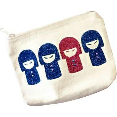 Lot de 6 trousses à maquillage en coton - Ma Rentrée Facile