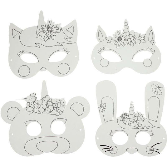 Lot de 8 masques carton licorne et super héros - Ma Rentrée Facile