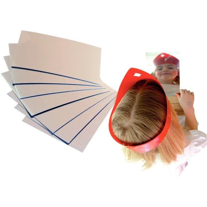 Lot de 8 miroirs en plastique, rectangulaires, incassables,14x20 cm - Ma Rentrée Facile