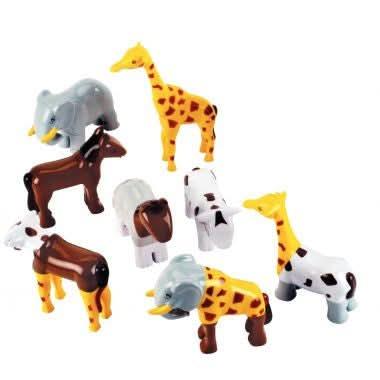 Lot de 8 puzzles 3D magnétiques, les animaux sauvages - Ma Rentrée Facile