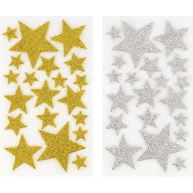 Lot de 80 décorations pailletées adhésives thème Noël - Ma Rentrée Facile