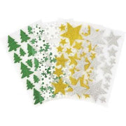 Lot de 80 décorations pailletées adhésives thème Noël - Ma Rentrée Facile