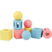 Lot de 9 hochets géométriques en plastique - Ma Rentrée Facile