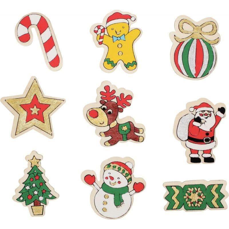 Lot de 9 magnets de Noël à décorer - Ma Rentrée Facile