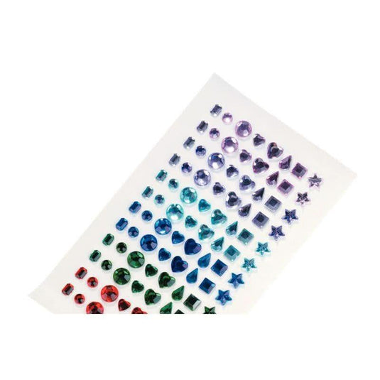 Lot de 96 strass autocollants, imitation pierres précieuses assortis - Ma Rentrée Facile