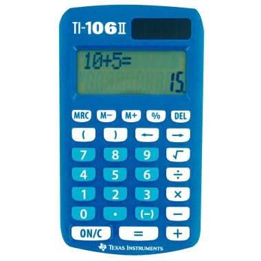 Machine à calculer de poche scolaire Texas TI-106II - Ma Rentrée Facile
