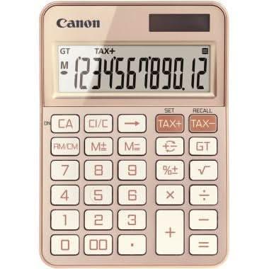Calculatrice de bureau 12 chiffres Canon KS-125KB Or Rose - Ma Rentrée Facile