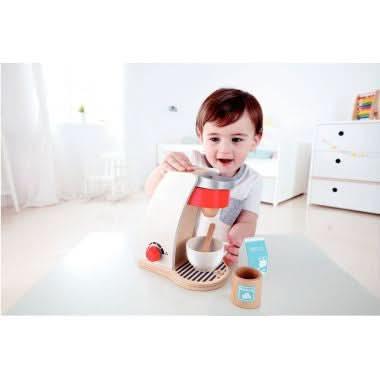 Machine à expresso en bois blanc + accessoires - Ma Rentrée Facile