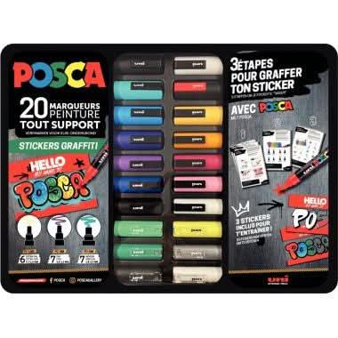 Mallette de 20 Posca Graffiti - Ma Rentrée Facile