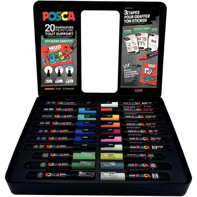 Mallette de 20 Posca Graffiti - Ma Rentrée Facile