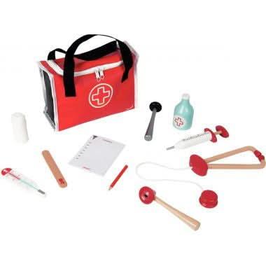 Mallette du docteur + 10 accessoires en bois JANOD - Ma Rentrée Facile