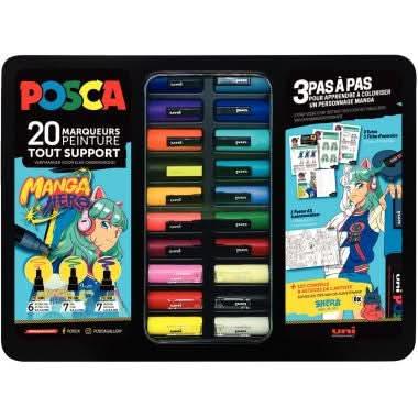 Mallette de 20 Posca Manga - Ma Rentrée Facile