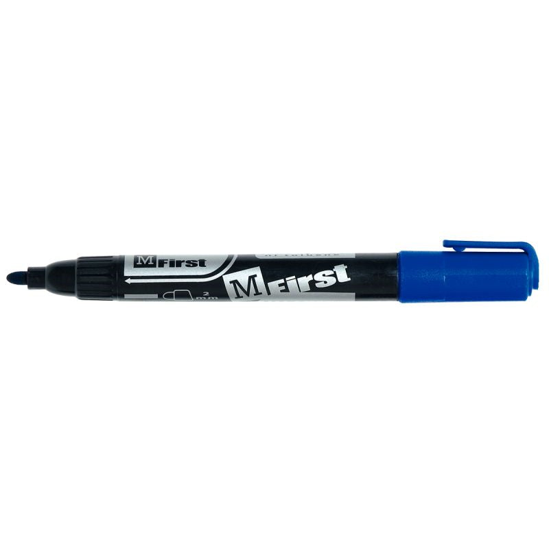 Marqueur indélébile pointe ogive 1 à 3 mm bleu