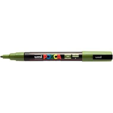Marqueur pointe fine conique Poscla PC3M vert kaki - Ma Rentrée Facile