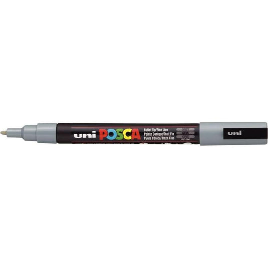 Marqueur Posca pointe fine conique PC3M gris - Ma Rentrée Facile
