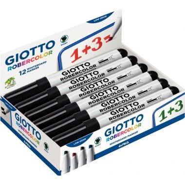 Marqueur effaçable à sec Giotto pointe biseautée 6,4mm noir - Ma Rentrée Facile