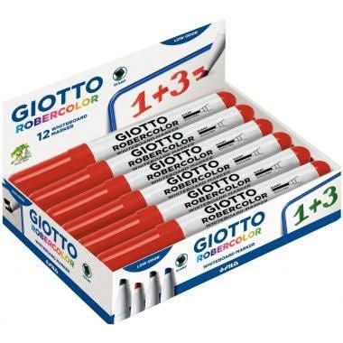 Marqueur effaçable à sec Giotto pointe biseautée 6,4mm rouge - Ma Rentrée Facile