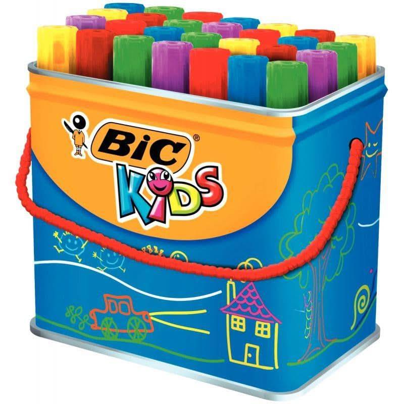 Maxi pot de 30 marqueurs Bic Kids Décoralo pointe ogive - Ma Rentrée Facile