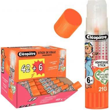 Pack de 42 bâtons de colle 21 gr + 6 gratuit, Cléopâtre - Ma Rentrée Facile