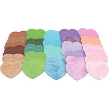 Lot de 50 gommettes sensorielles coeur texturées - Ma Rentrée Facile