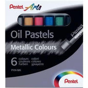 Pack de 6 pastels à l'huile métallique Pentel Arts - Ma Rentrée Facile