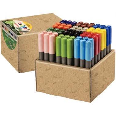 Schoolpack de 72 feutres pointe large écologique Carioca Eco family jumbo - Ma Rentrée Facile