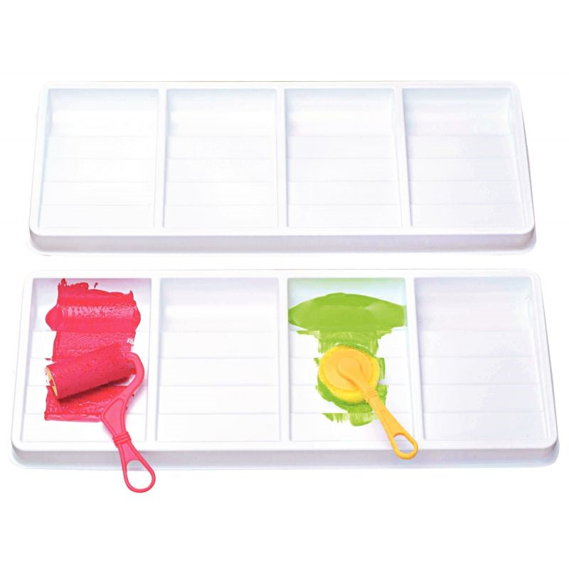 Palette à rouleaux, 4 compartiments en plastique 54 x 21 cm