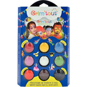 Palette de maquillage à l'eau GRIM'TOUT Carnaval 9 couleurs assortis - Ma Rentrée Facile