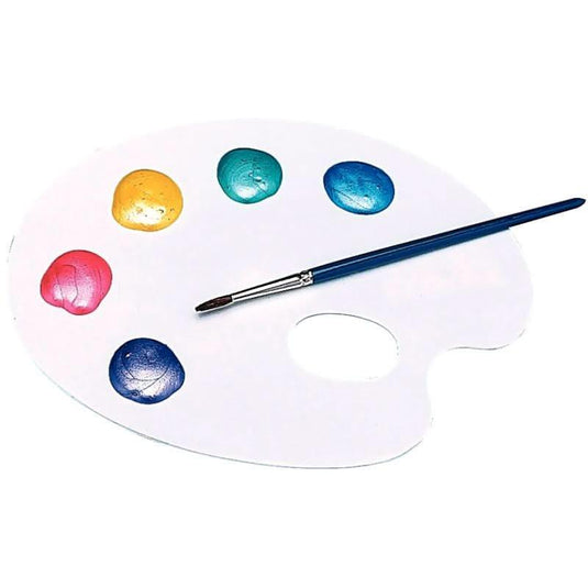 Palette en plastique forme ovale 1 trou - Ma Rentrée Facile
