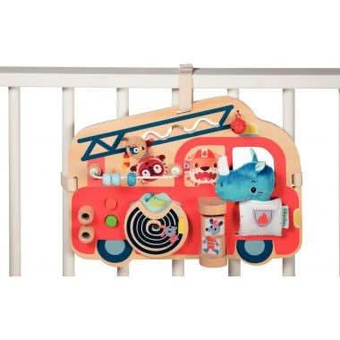 Panneau d'activités en bois, le camion de pompier Lilliputiens - Ma Rentrée Facile