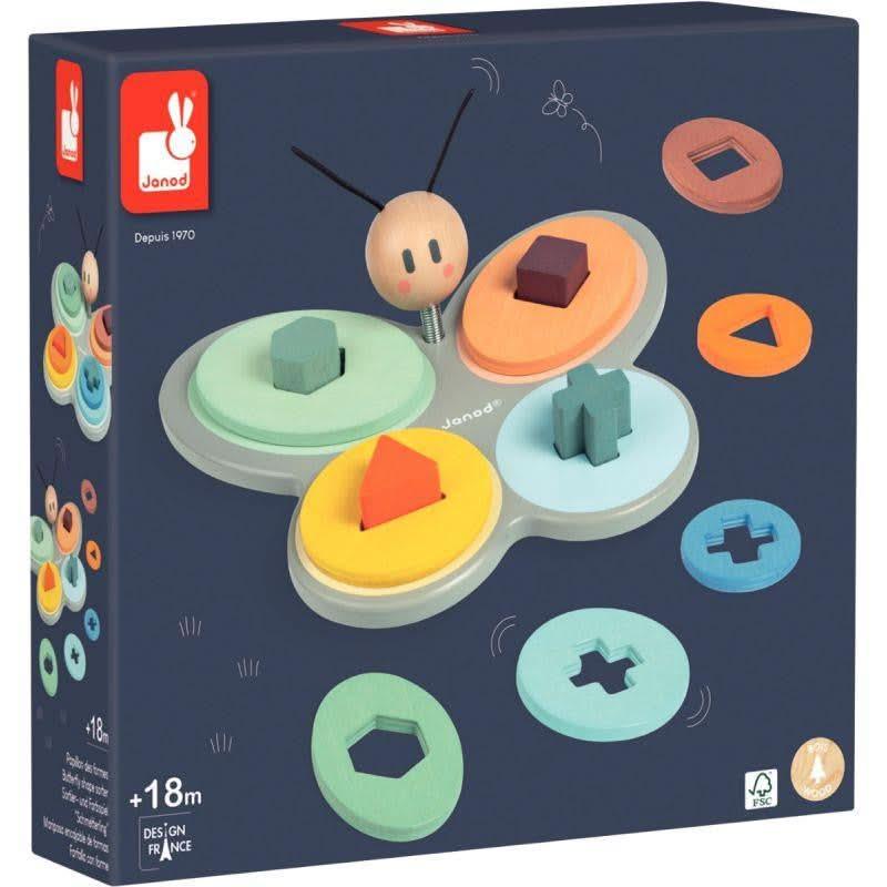 Papillon des formes en bois JANOD - Ma Rentrée Facile