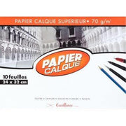 Paquet de 10 feuilles papier calque 70g, 24x32cm, EXCELLENCE - Ma Rentrée Facile