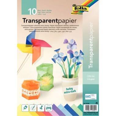 Paquet de 10 feuilles calque couleurs assorties, 21x29,7cm - Ma Rentrée Facile