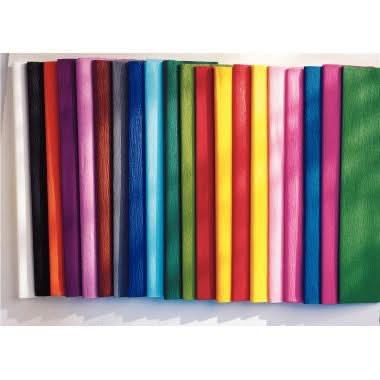 Paquet de 10 feuilles crépon ordinaire 200x50 cm bleu clair - Ma Rentrée Facile