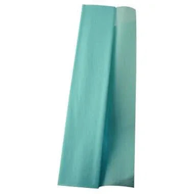 Paquet de 10 feuilles crépon supérieur 250x50 bleu turquoise - Ma Rentrée Facile