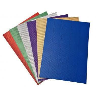 Paquet de 10 feuilles de carton ondulé métalisé 1 face 25 x 35 cm - Ma Rentrée Facile