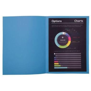 Paquet de 100 chemises 210 g ROCK"S 220 EXACOMPTA bleu - Ma Rentrée Facile