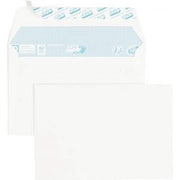Paquet de 100 enveloppes blanches C6, 114x160, 75g, bande de protection - Ma Rentrée Facile
