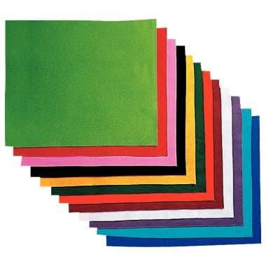 Paquet de 12 coupons de feutrine non adhésive, 20x30cm coloris assortis - Ma Rentrée Facile