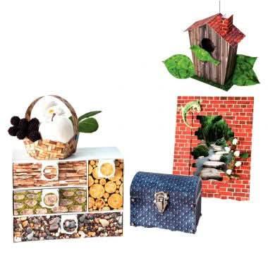 Paquet de 13 feuilles de papier motif structures assorties, 50x70cm - Ma Rentrée Facile