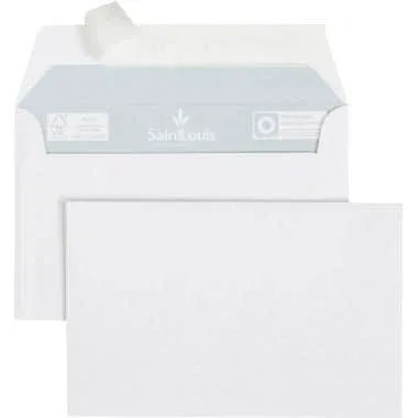 Paquet de 25 enveloppes de visite blanches 90x140 90g, bande de protection - Ma Rentrée Facile