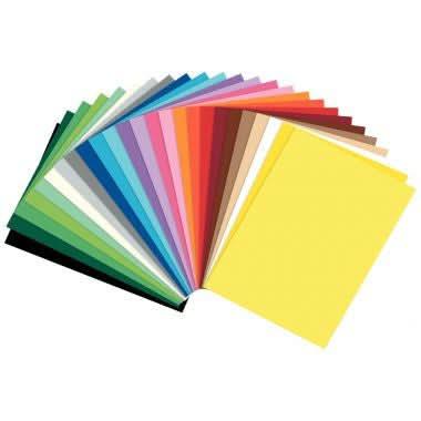 Paquet de 25 feuilles en carton, 50x70 cm, 300gr, coloris assortis - Ma Rentrée Facile