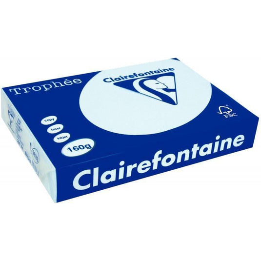 Paquet de 250 feuilles de papier 160g de format A3 bleu TROPHEE CLAIREFONTAINE - Ma Rentrée Facile