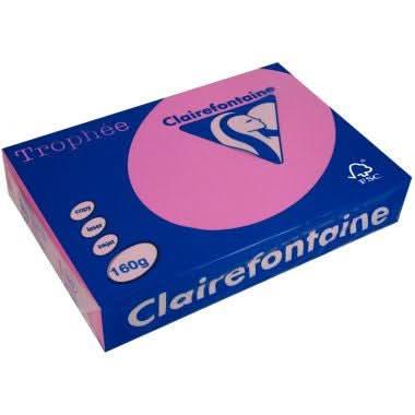 Paquet de 250 feuilles de papier 160g de format A3 fuchsia TROPHEE CLAIREFONTAINE - Ma Rentrée Facile