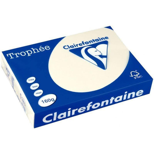 Paquet de 250 feuilles de papier 160g de format A3 ivoire TROPHEE CLAIREFONTAINE - Ma Rentrée Facile