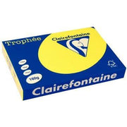 Paquet de 250 feuilles de papier 160g de format A3 jaune soleil TROPHEE CLAIREFONTAINE - Ma Rentrée Facile