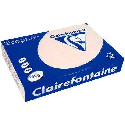 Paquet de 250 feuilles de papier 160g de format A3 saumon TROPHEE CLAIREFONTAINE - Ma Rentrée Facile