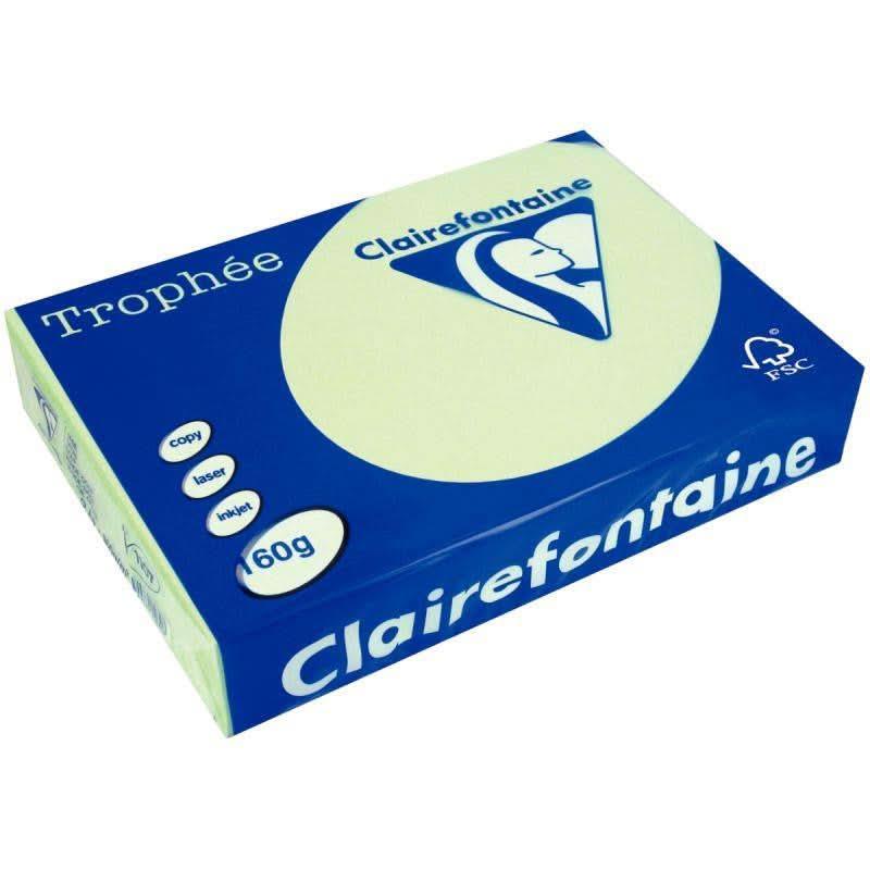 Paquet de 250 feuilles de papier 160g de format A3 vert golf TROPHEE CLAIREFONTAINE - Ma Rentrée Facile