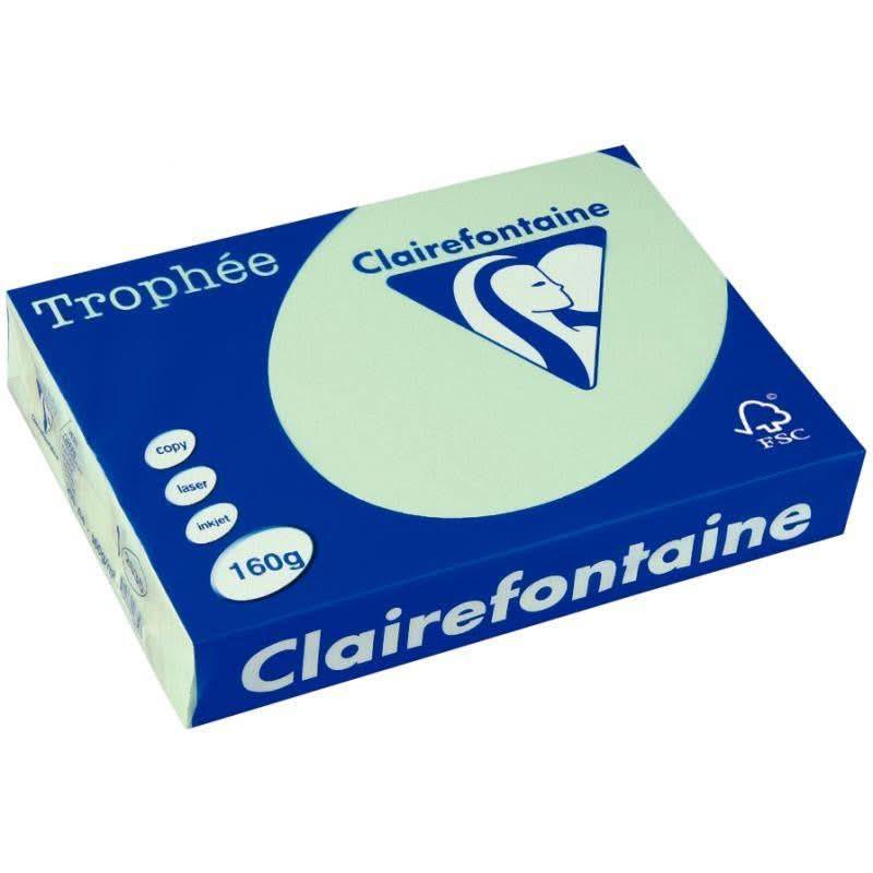 Paquet de 250 feuilles de papier 160g de format A3 vert TROPHEE CLAIREFONTAINE - Ma Rentrée Facile