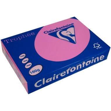 Paquet de 250 feuilles de papier 160g de format A4 fuchsia TROPHEE CLAIREFONTAINE - Ma Rentrée Facile